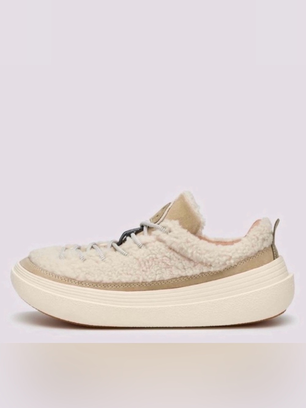 NWT Flower Mountain FAMI UNI Leather and wool sneakers - Off white